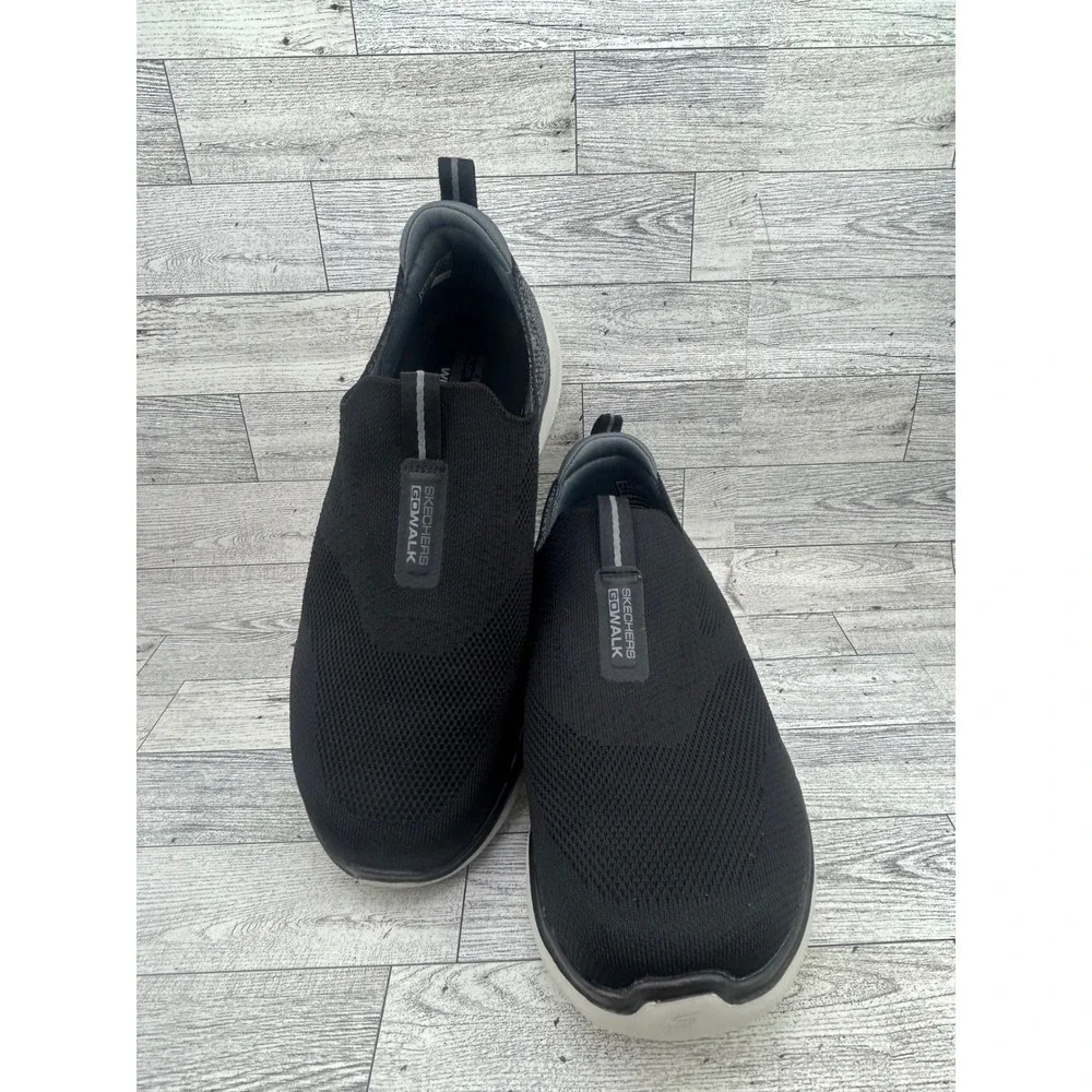 Skechers GoWalk 6 Men Black Slip‎ On Walking Shoes 216202WW Wide Fit Size 9